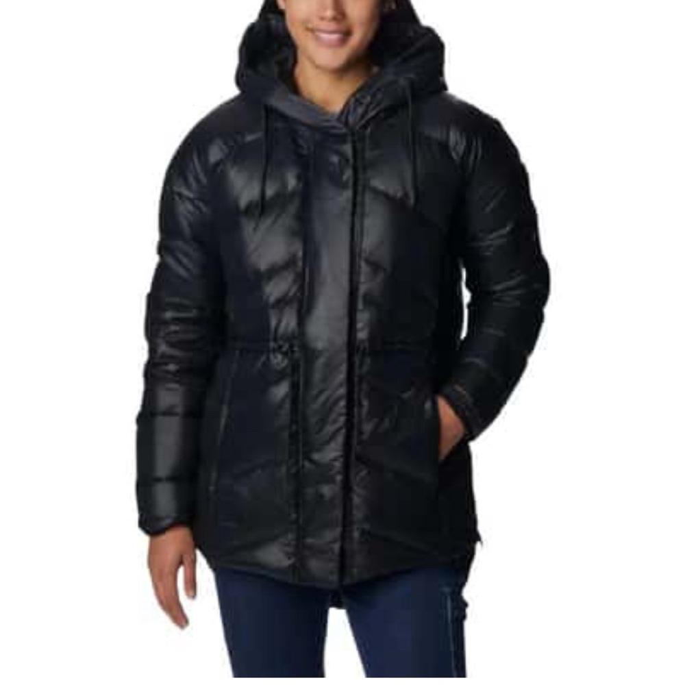 Columbia Icy Heights II Down Novelty Jacket Coat Hooded Puffer 450 Fill NEW